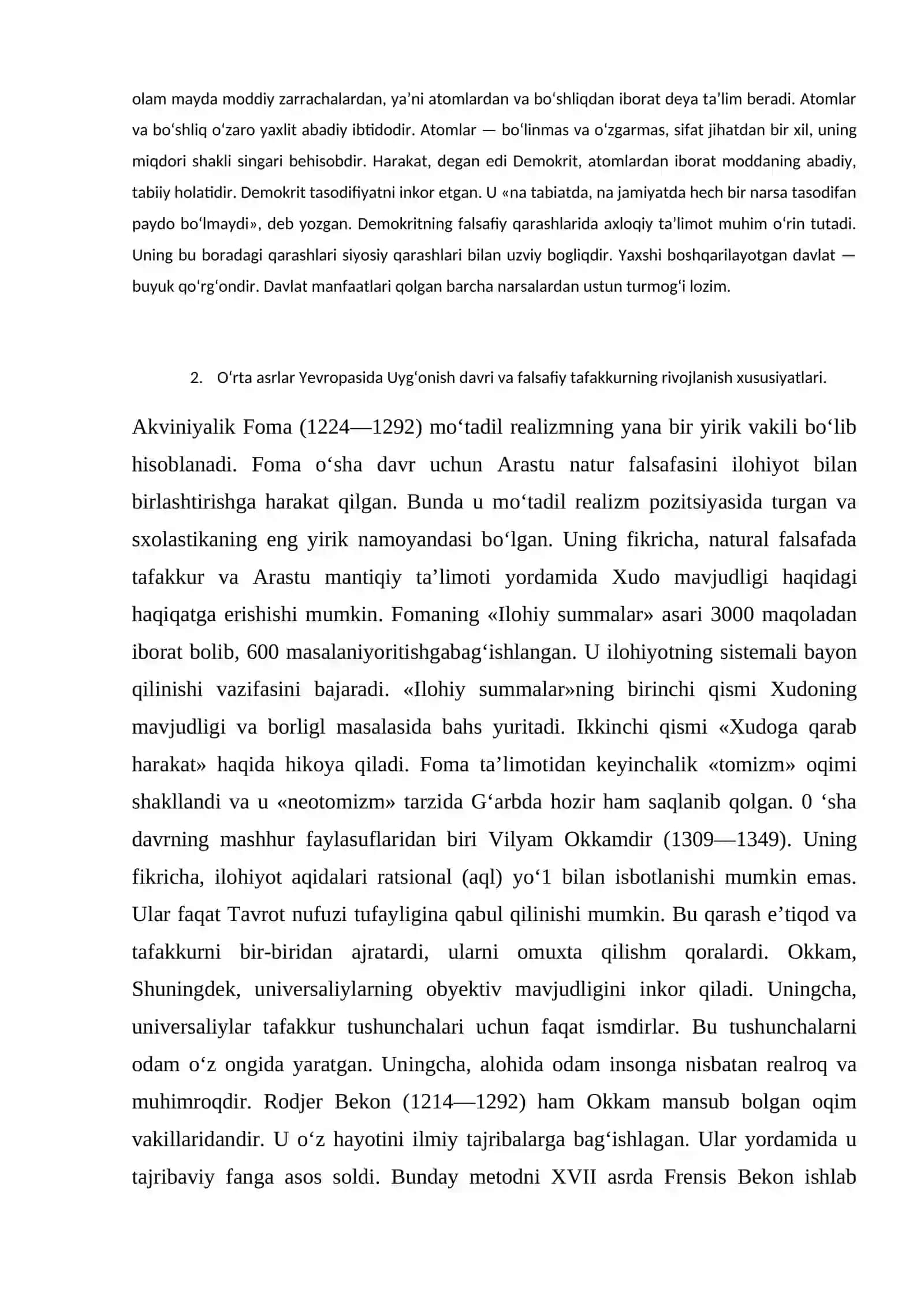 Falsafiy tafakkur taraqqiyoti bosqichlari: G‘arb falsafasi 4
