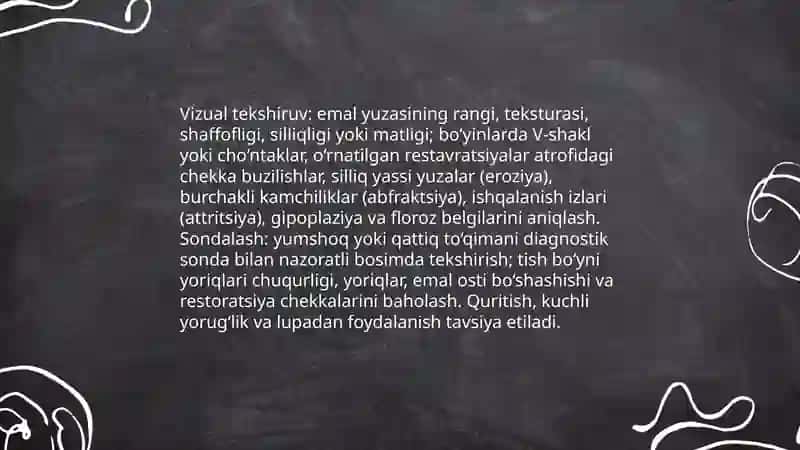 Tish chiqgandan keyin paydo boʻluvchi nokarioz kasaliklar 4