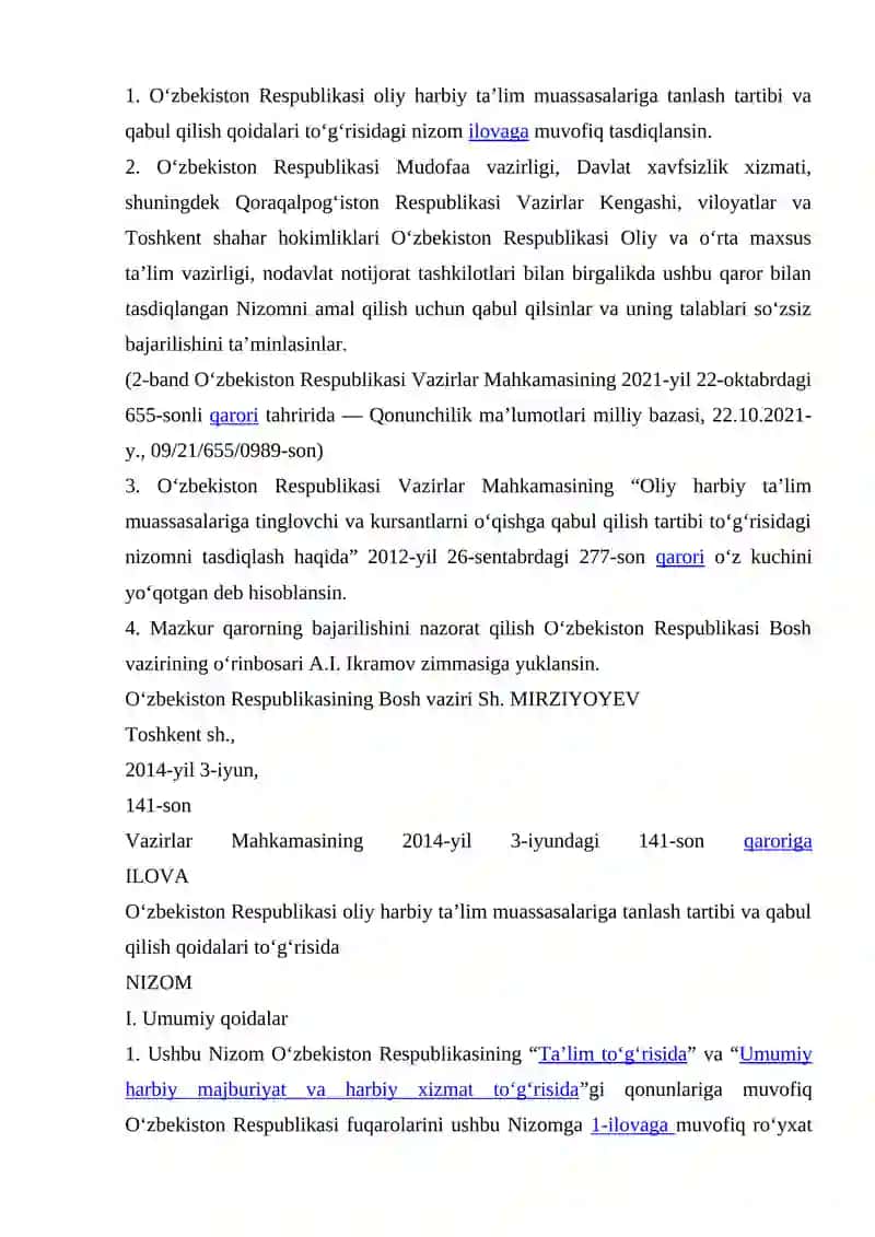 OLIY HARBIY TA’LIM MUASSASALARIDA TA’LIM JARAYONINI TASHKIL YETISH VA OLIB BORISH TARTIBI 4