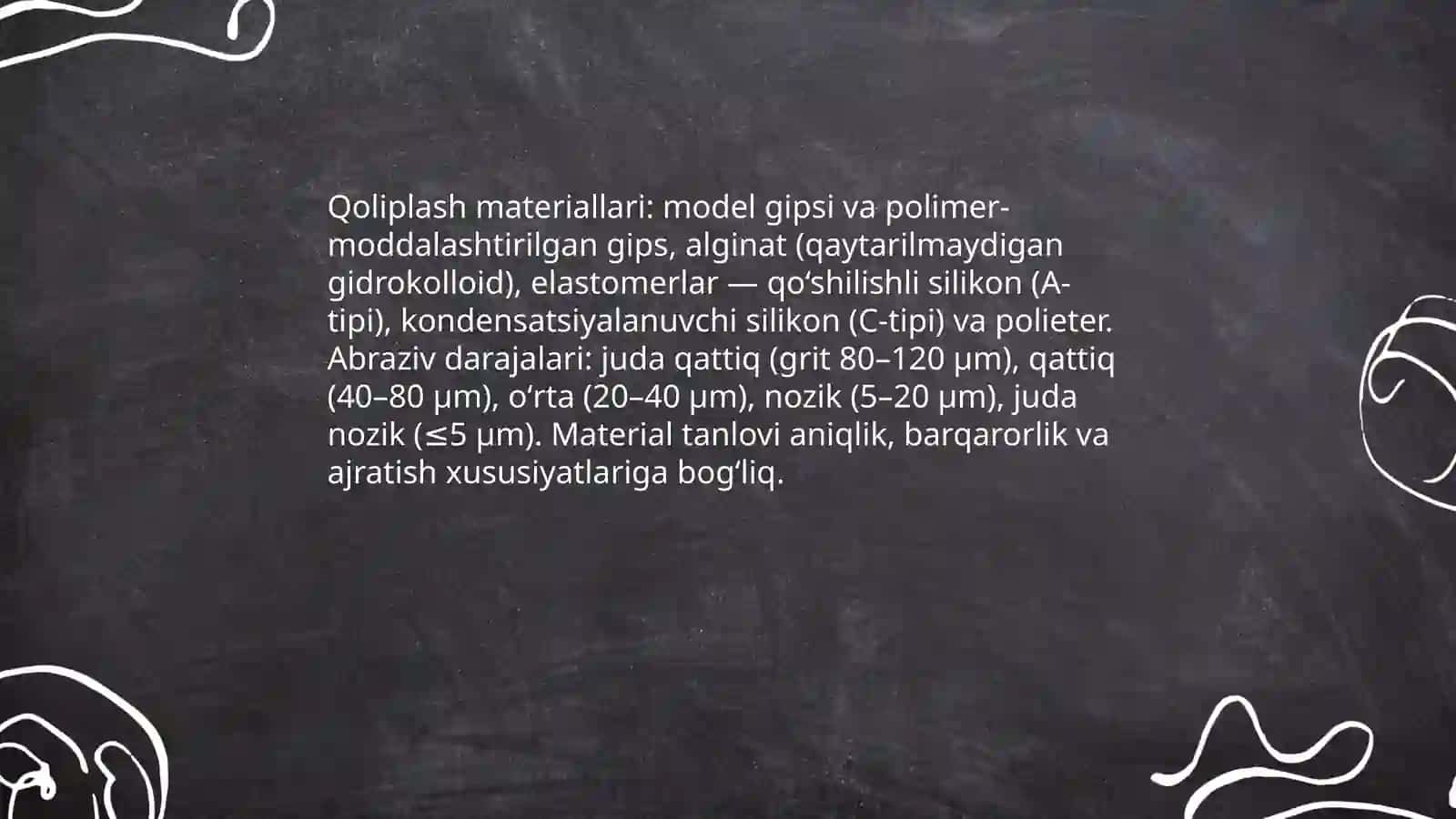 Qoʻshimcha materiallar: taʼrif va stomatologiyadagi roli 4