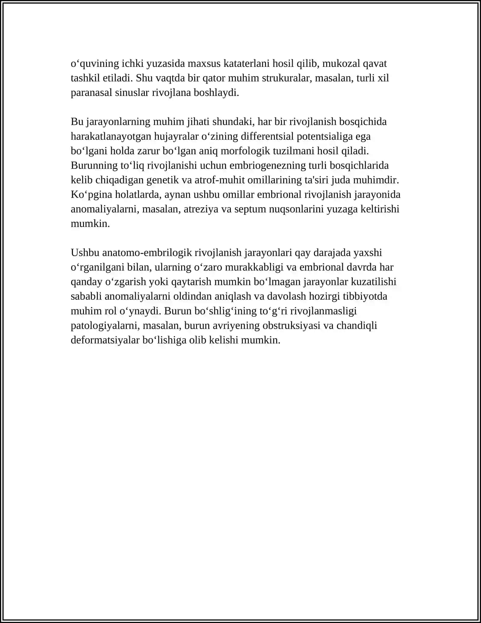 BURUN BOʻSHLIGʻI VA PARANAZEL SINUSLAR TARAQQIYOTI BURUN ANOMALIYALARI (ATREZIA SEPTUM NUQSONLARI VA B) 4