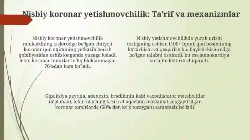 Mutlaq koronar yetishmovchilik: Ta'rif va mexanizmlar 4