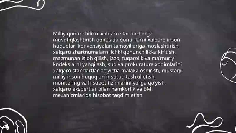 Yangi O'zbekiston inson haq-huquqlari va erkinliklari kafolatining yaratilishi 4