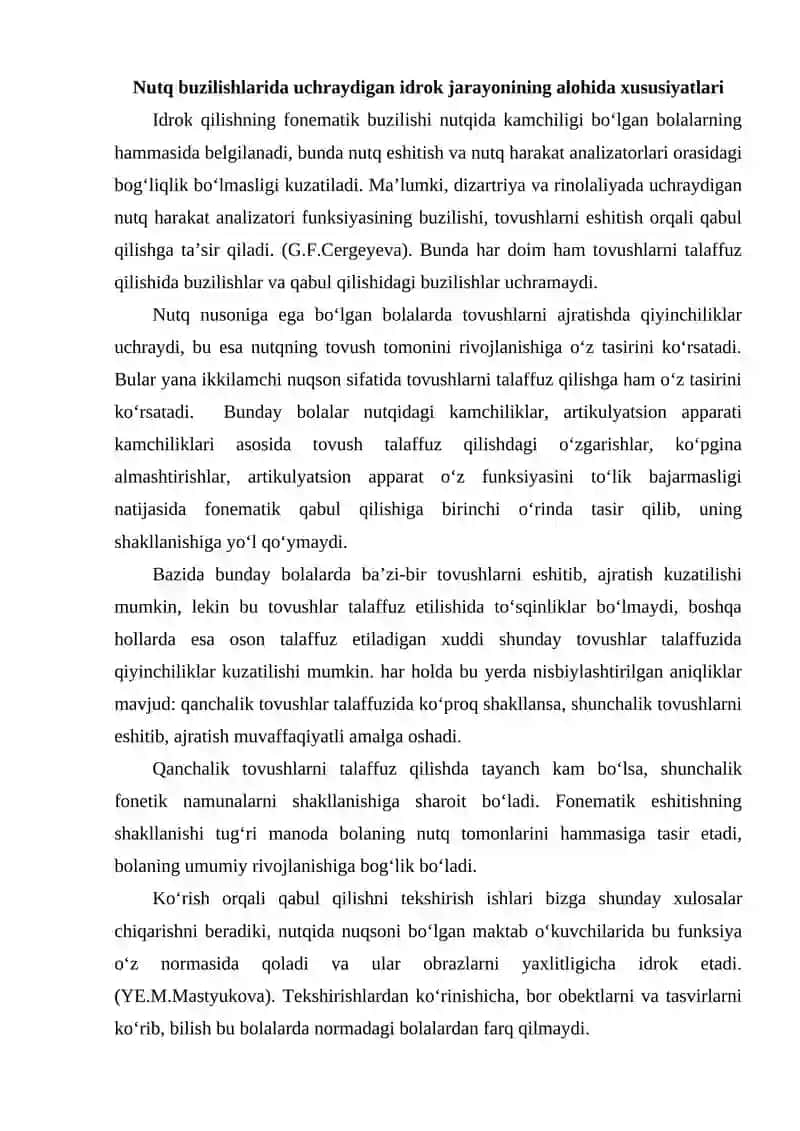Nutqida kamchiligi bo‘lgan bolalar idrokining xususiyatlari 4