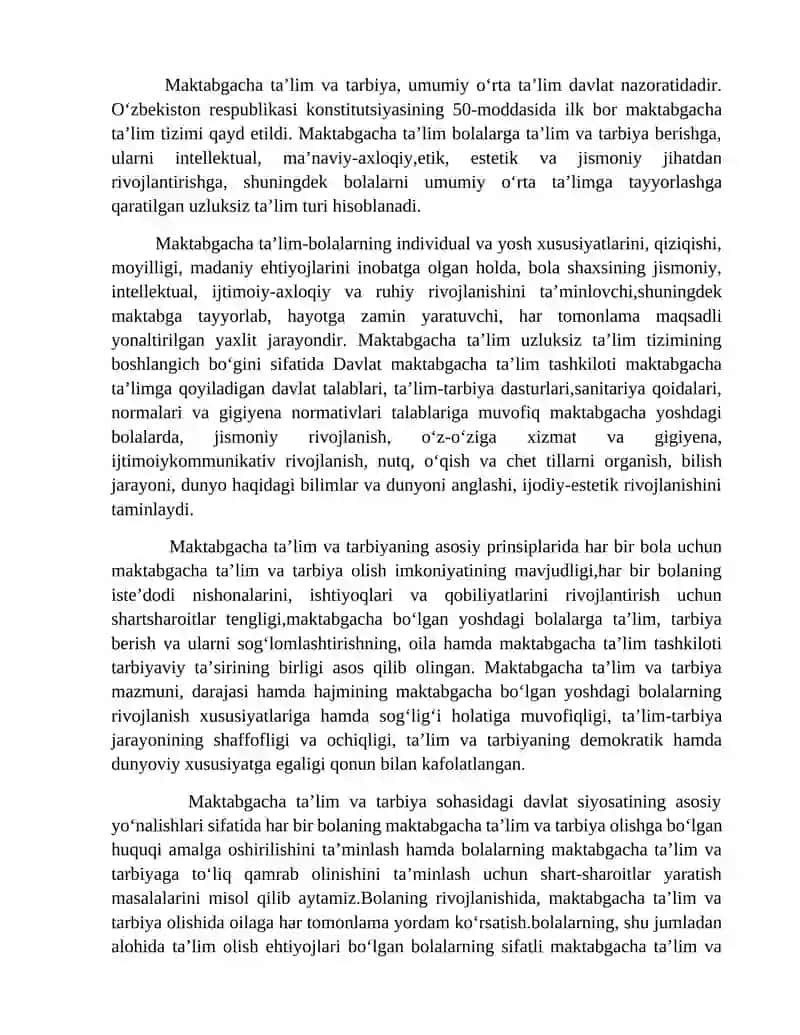 "MAKTABGACHA TA’LIM TASHKILOTI TARBIYACHISI" 4