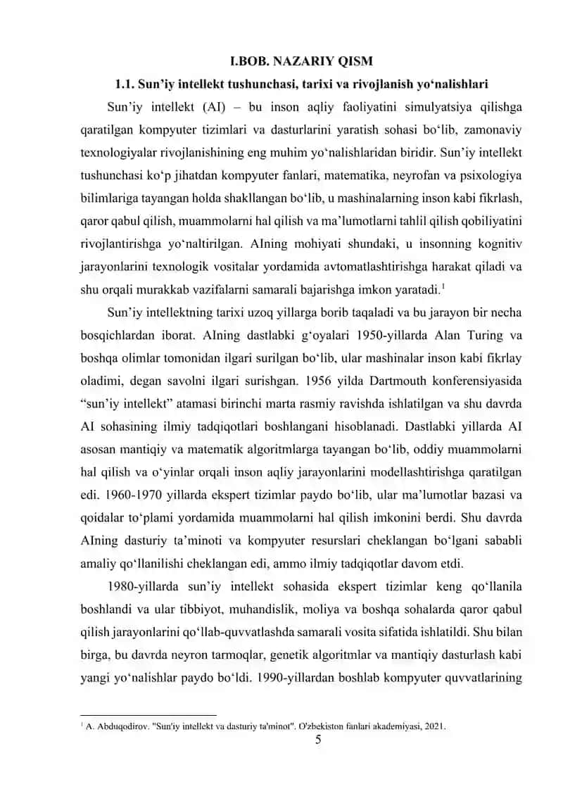 SUN’IY INTELLEKT ASOSIDA DASTURIY VOSITALAR YARATISH 4