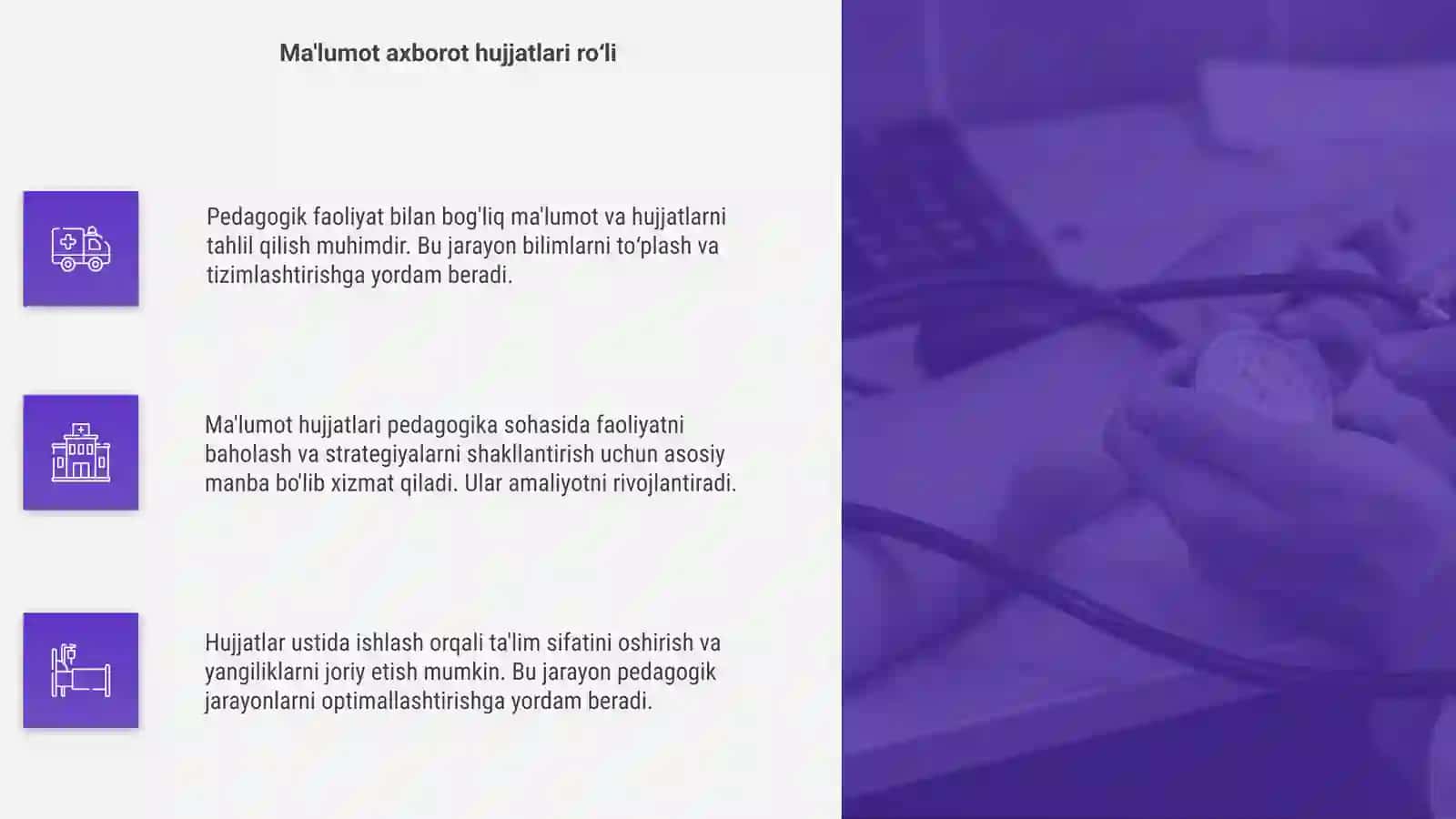 Pedagogik faoliyat bilan bog'liq ma'lumot axborot hujjatlari ustida ishlash 4
