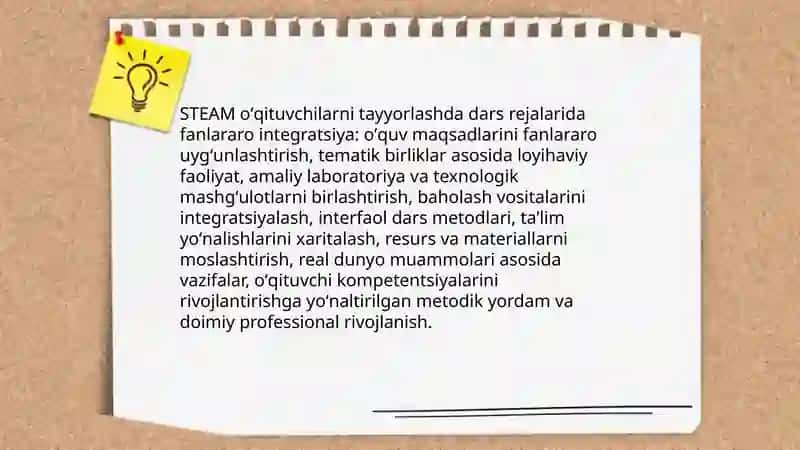 STEAM oʻqituvchilarni tayyorlashda 4
