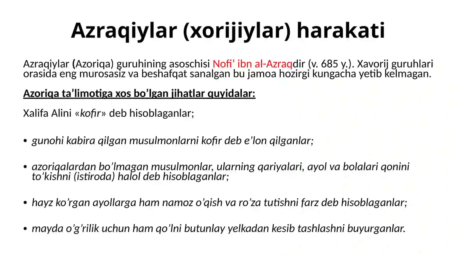 Abdul Malik ibnMarvonvaValidibn AbdulMalikdavridaUmaviylarxalifaligi 4