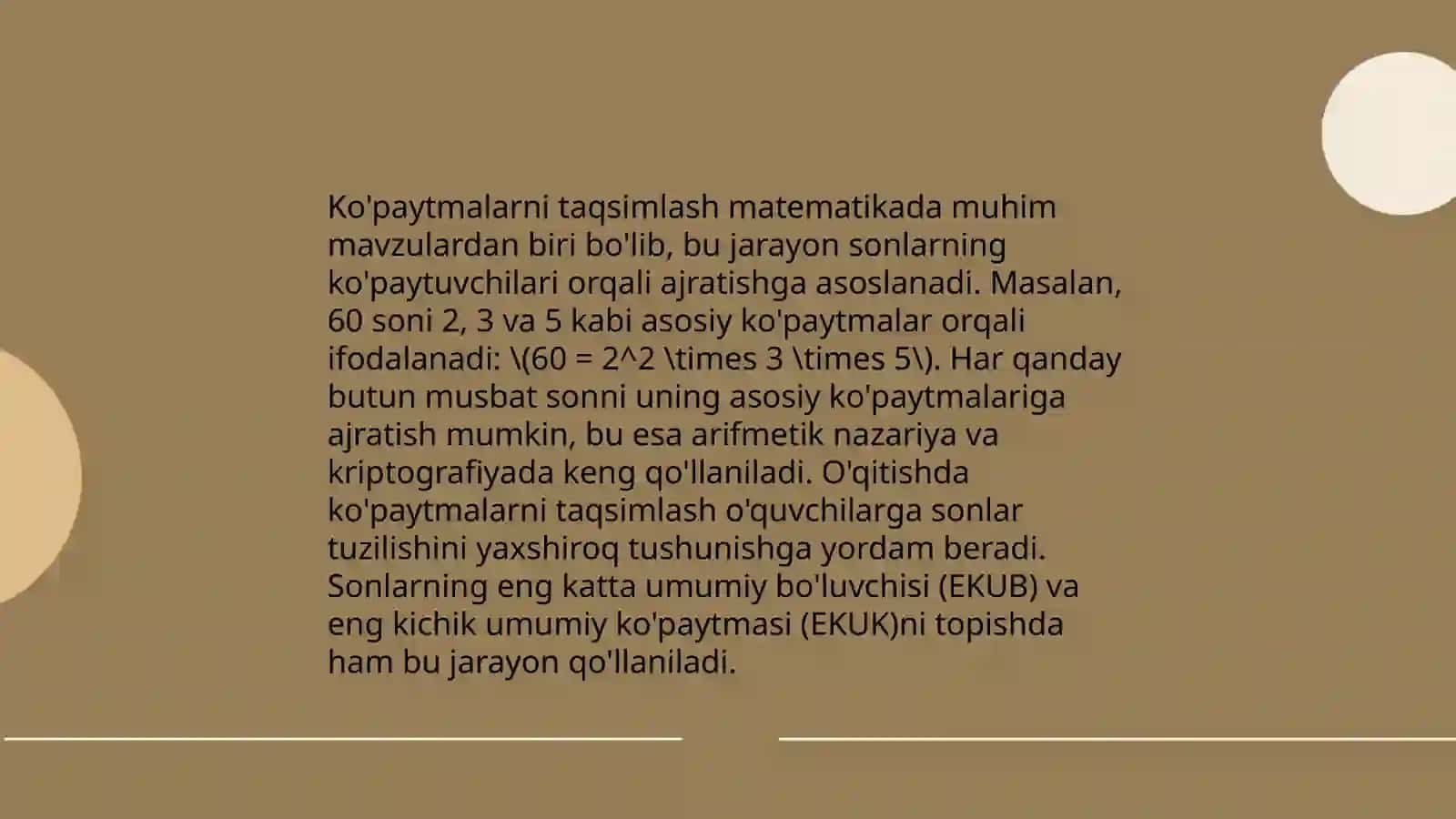 Algebraik akslantirishlar 4
