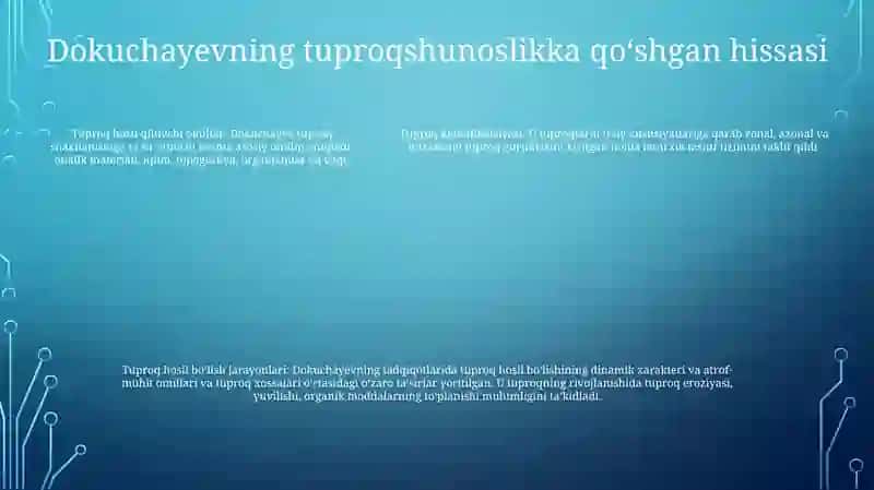 V. V. Dokuchayevning Tuproqshinoslik Geografiyasining Asoschisi 4