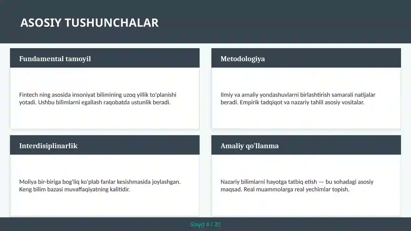 Fintech talabalar uchun 4