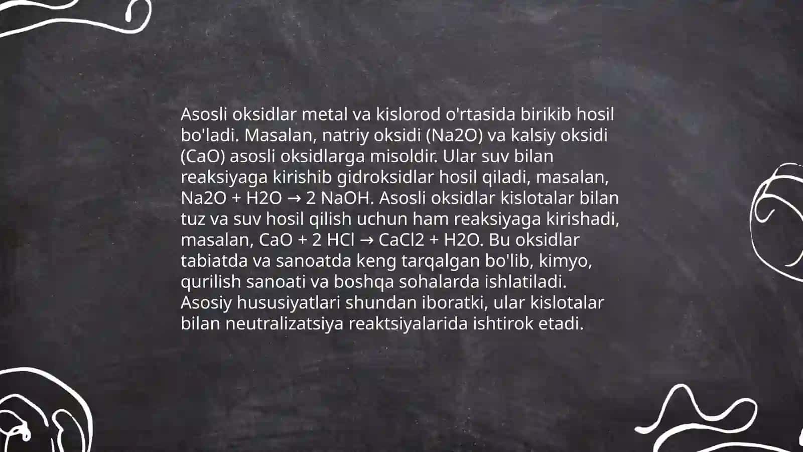Oksidlar nomlanishi. Oksidlarning guruhlari: asosli, kislotali, amfoter, befarq oksidlar 4
