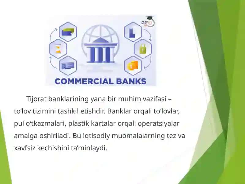 Tijorat banklarining moliya bozoridagi vazifalari 4