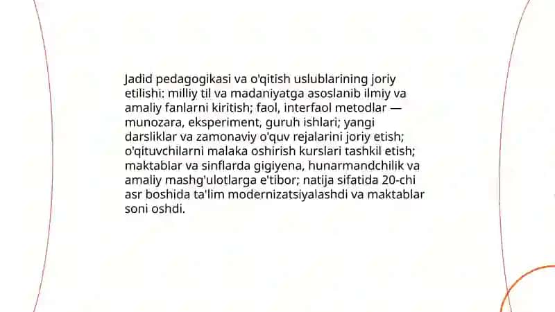 Jadidlerning ta'limga qo'shgan hissalari 4