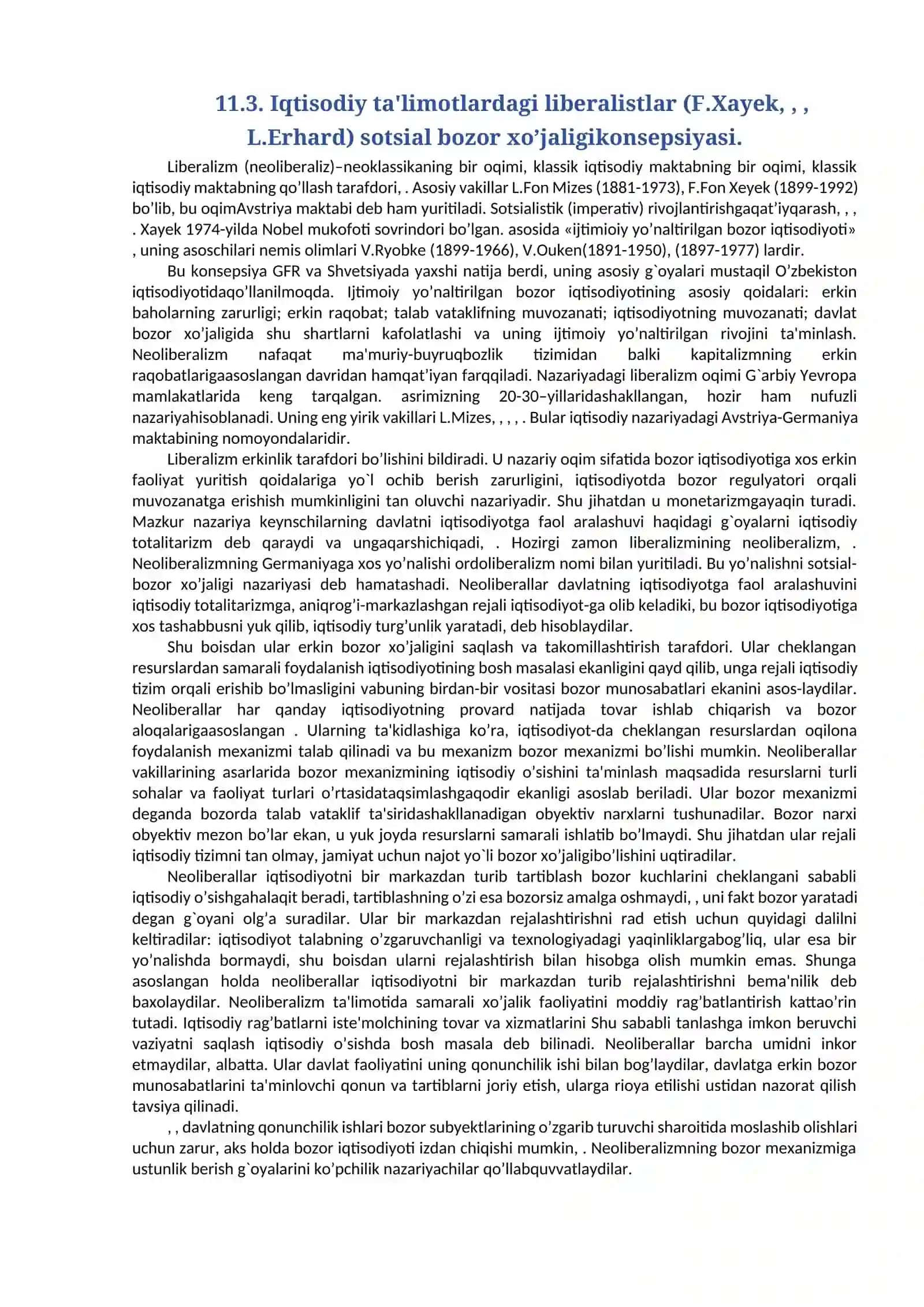 Monetaristlar, Sotsial-institutsionistlar va Liberalistlar Ta'limoti 4