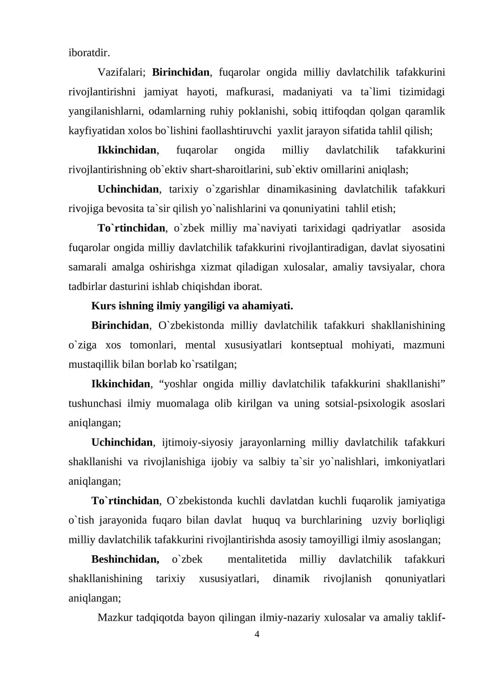 Milliy Ziyolilar Asarlari va Maqolalarida Milliy Davlatchilik Masalalari 4