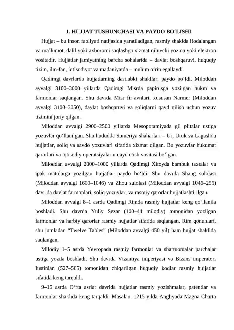 HUJJATLARNING PAYDO BO‘LISHI VA TARIXI 4