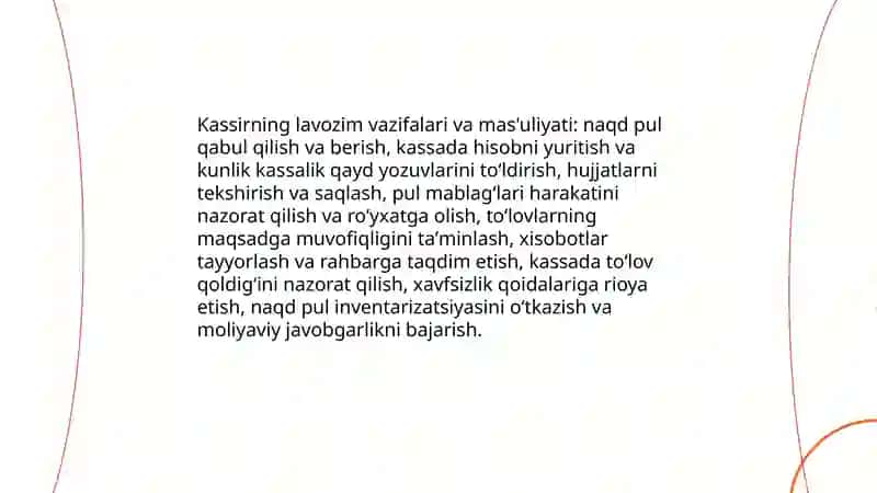 Budjet tashkilotlarida kassa ishini tashkil etish tartibi 4