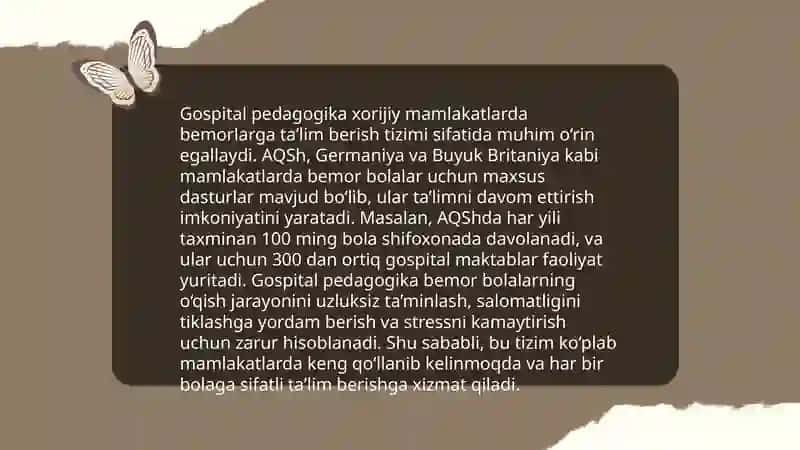 Xorijiy mamlakatlarda gospital pedagogika anʼanalari va xususiyatlari 4