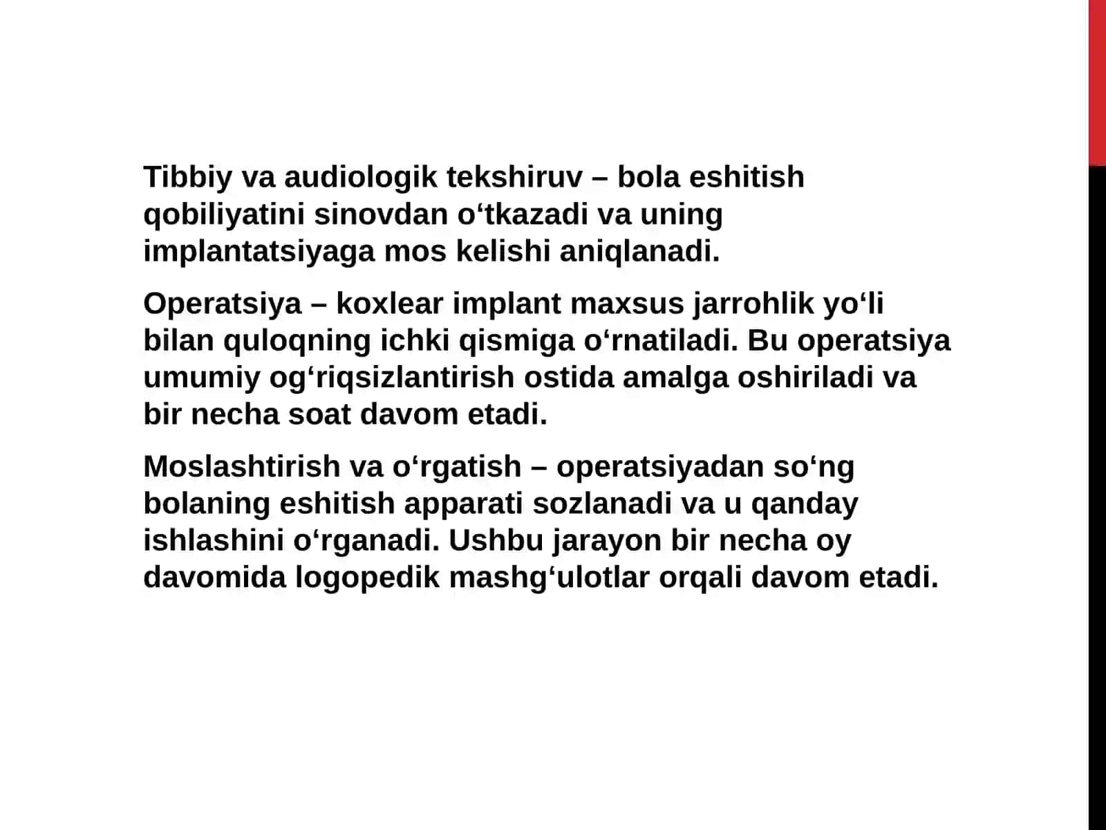 Koxlear implantant eshitishdan nuqsoni bo'lgan bolalar 4