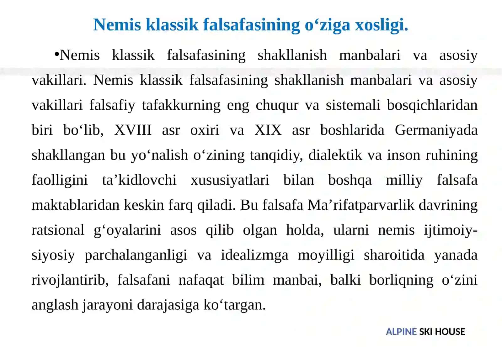 Nemis klassik falsafasining o‘ziga xosligi 4