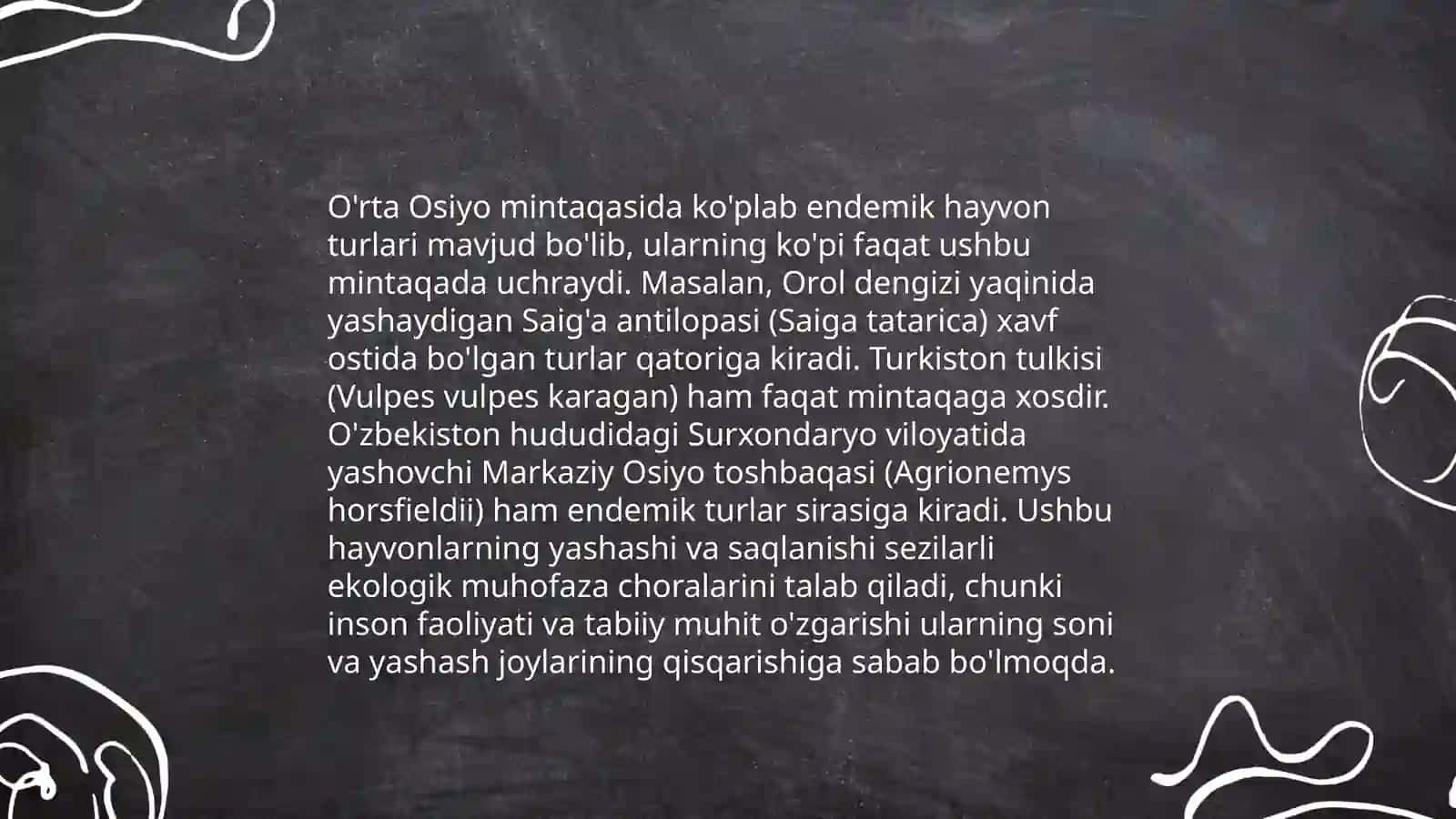 O'rta osiyo endemik organizmlari 4
