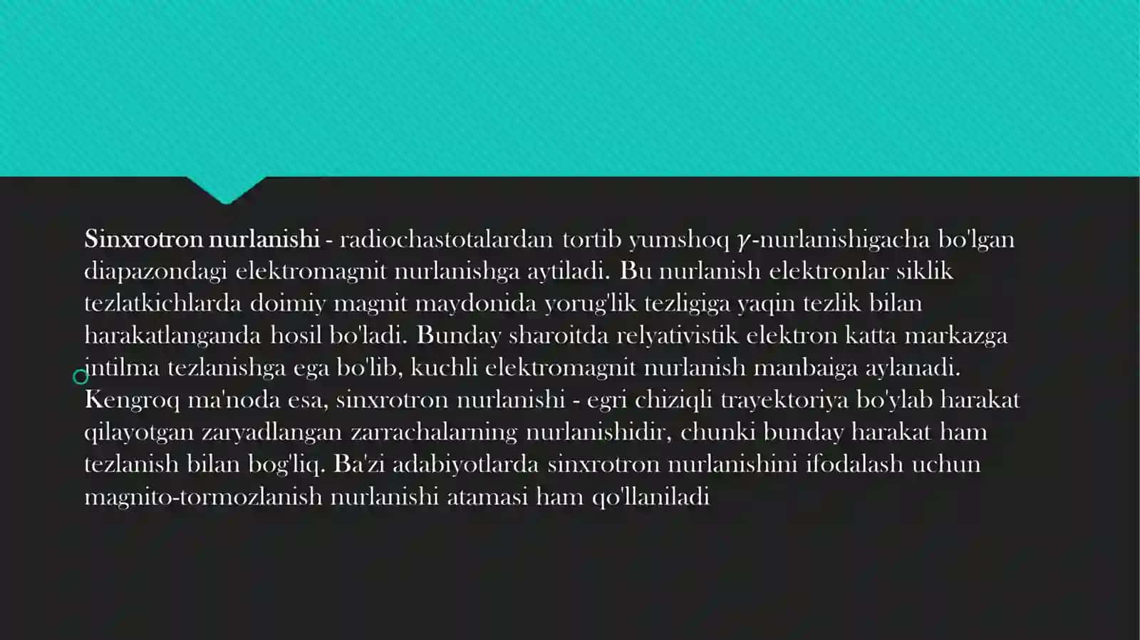 SINXROTRON NURLANISH VA UNING QO’LLANILISHI 4
