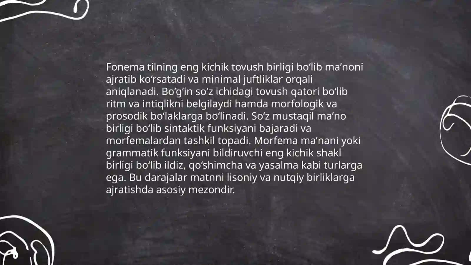 Matnni lisoniy va nutqiy birliklarga ajratish 4