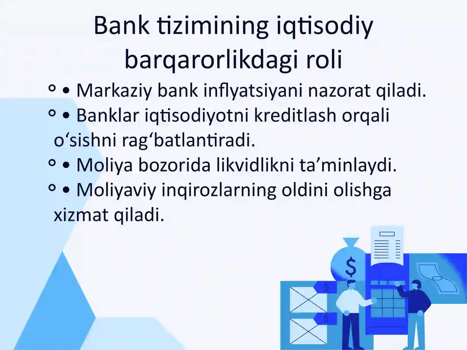 Bank tizimi – moliya tizimining asosiy tarkibiy qismi sifatida 4