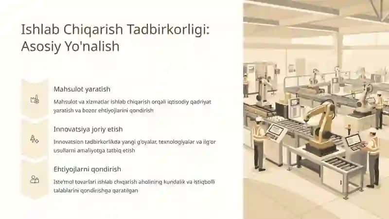 Tovar ishlab chiqarish va xizmat ko'rsatish bo'yicha tadbirkorlikni rivojlantirish masalalari 1 4