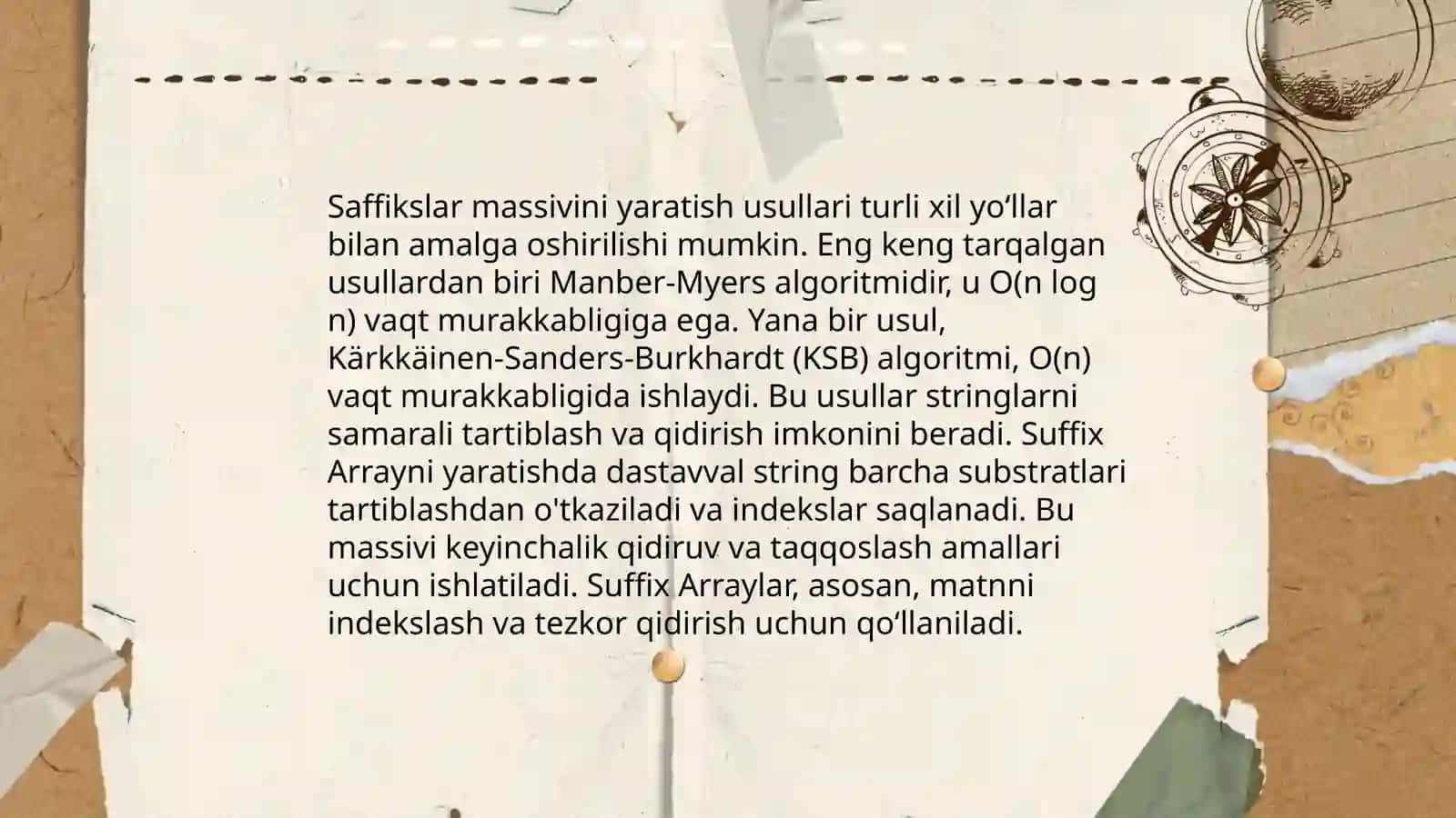 Ma'lumot tuzilmalarini amalda qoʻllash:Suffix Array 4