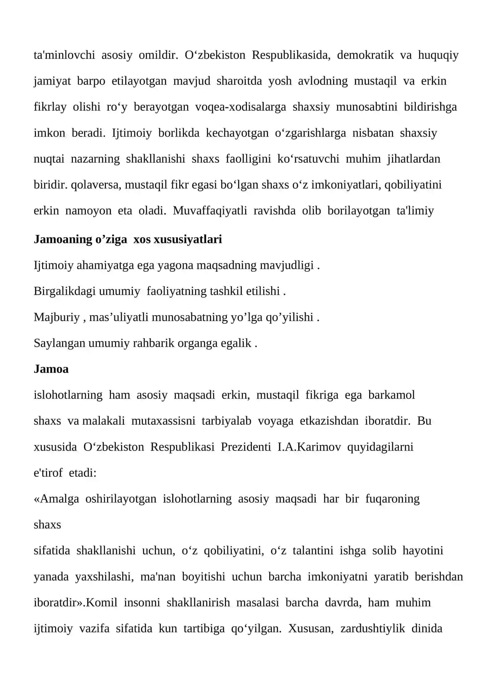 Tarbiya usullarining jamoa rivojidagi o'rni 4
