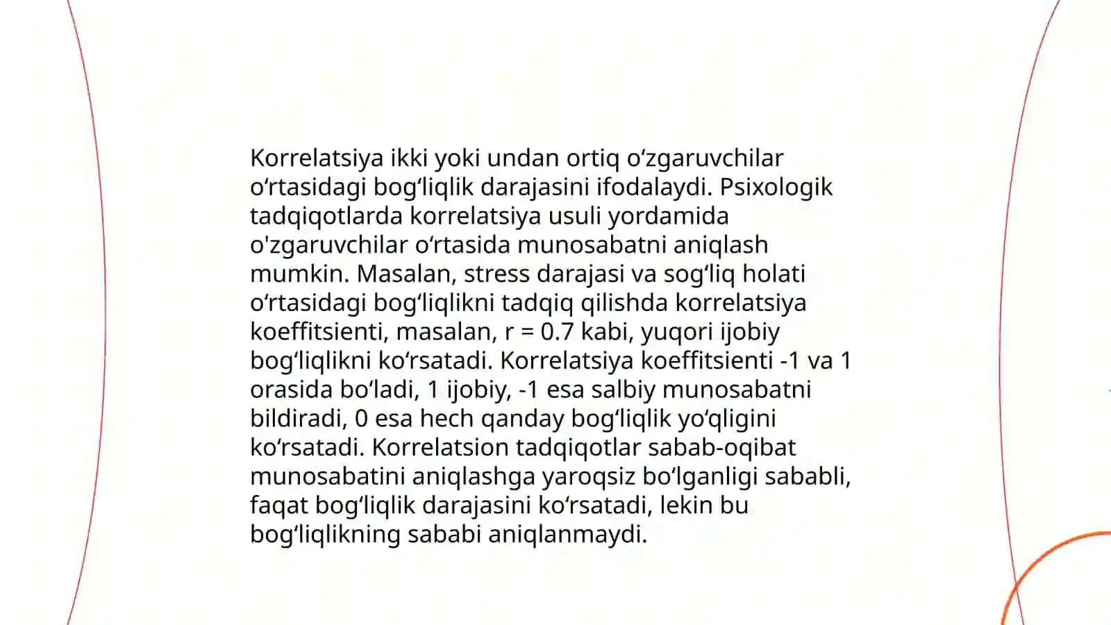 Korrelyatsiya tushunchasi va uning psixologik tadqiqotlardagi o‘rni 4
