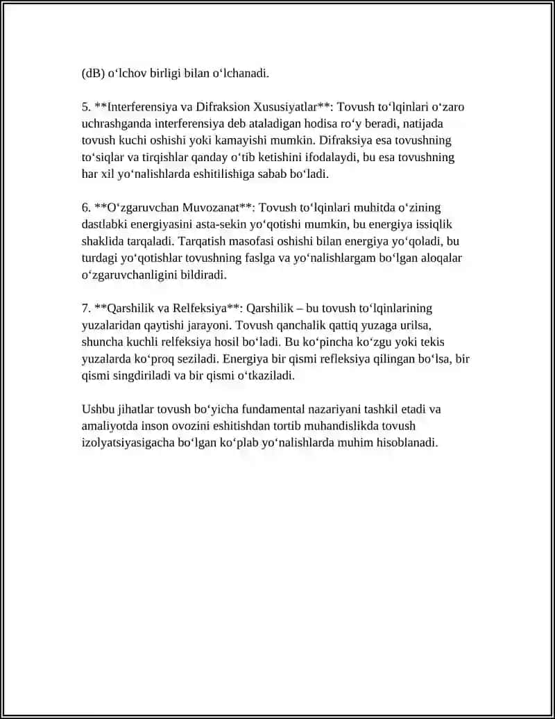 TOVUSH TOʻLQINLARIN VA ULARNING XARAKTERISTIKALARI 4