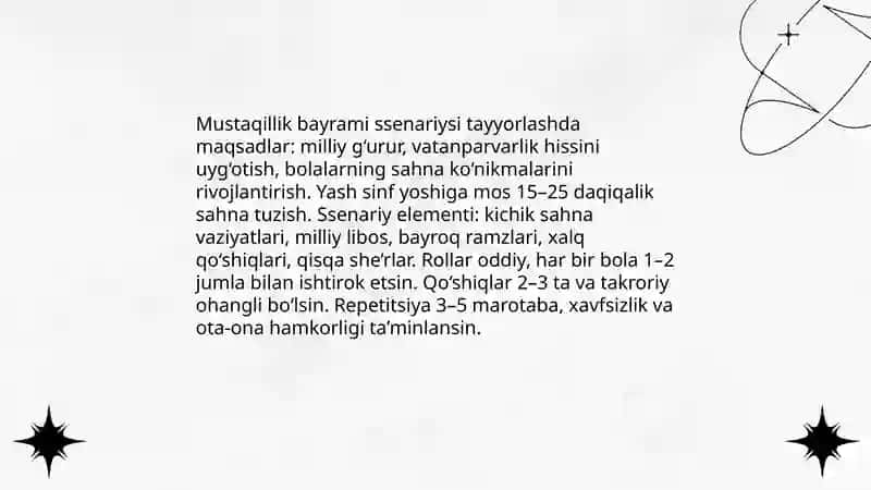Maktabgacha ta’lim tashkilotlari ertaliklari uchun bayram ssenariylarini tayyorlash 4