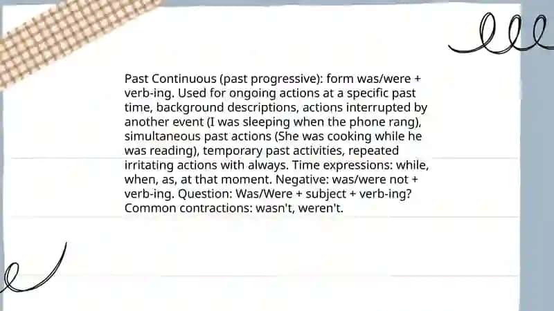 Past tenses 4