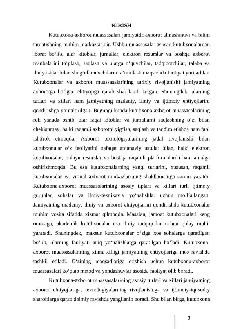 KUTUBXONA-AXBOROT MUASSASALARINING ASOSIY TIPLARI VA XILLARI 4