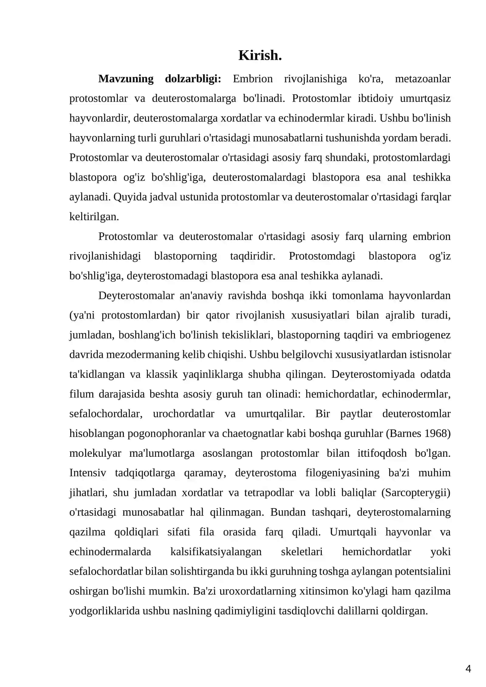 Birlamchi va ikkilamchi og’izlilar – hayvonlar evolutsiyasining ikki yo’nalishi 4
