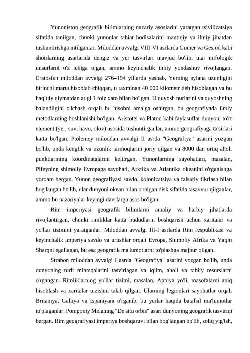 Geografik bilimlarning rivojlanish tarixi mavzusini o‘tish metodikasi 4