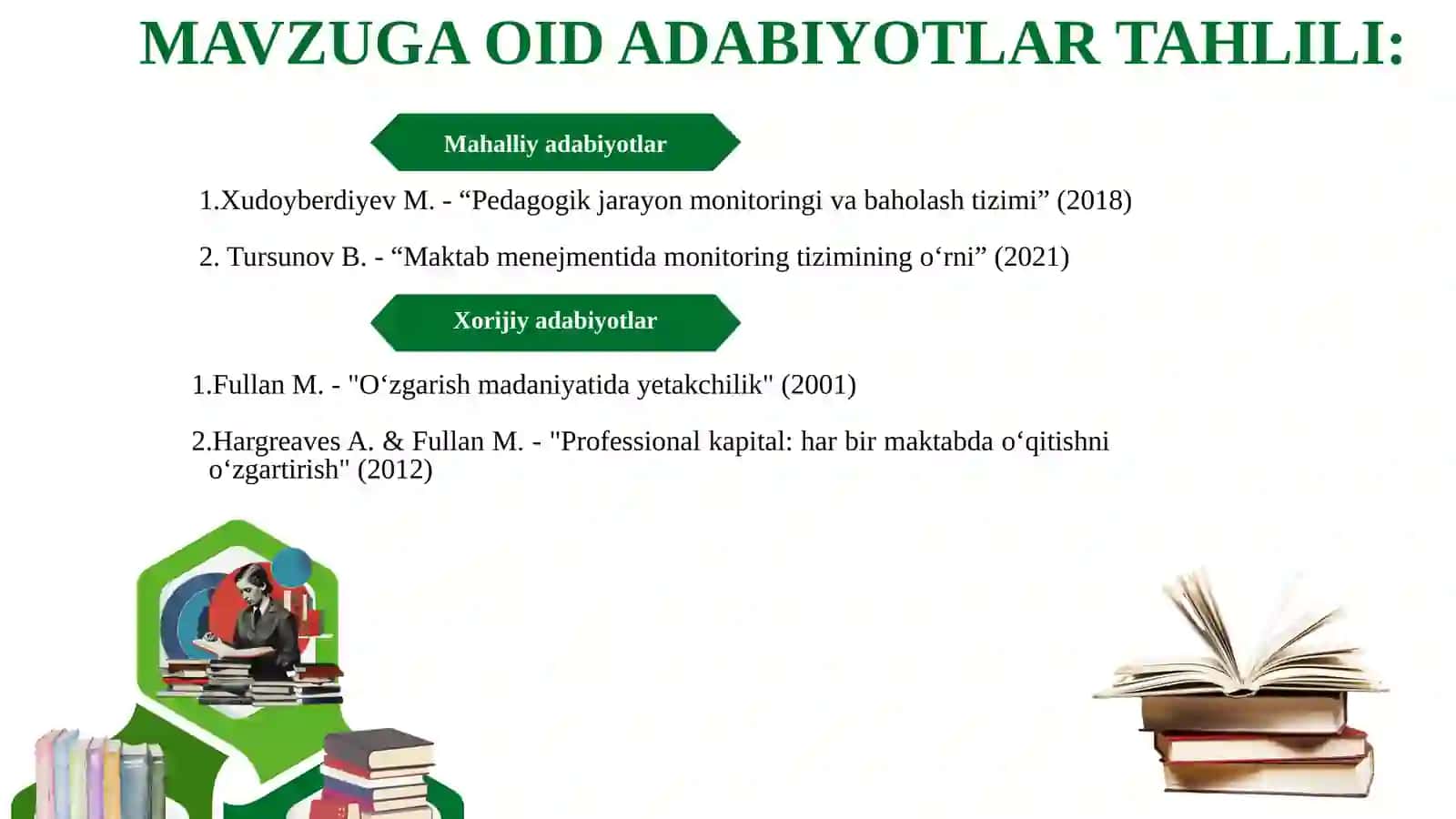 PEDAGOG XODIMLAR FAOLIYATIDA ANIQLANGAN KAMCHILIKLARDAN DAVOLOVCHI MEXANIZM SIFATIDA FOYDALANISH 4