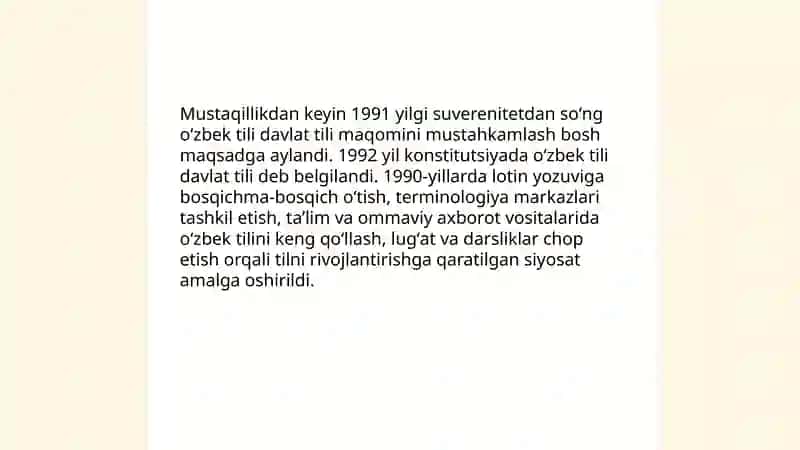 Mustaqillik yillarida Oʻzbekistonning maʼnaviy va madaniy taraqqiyoti 4
