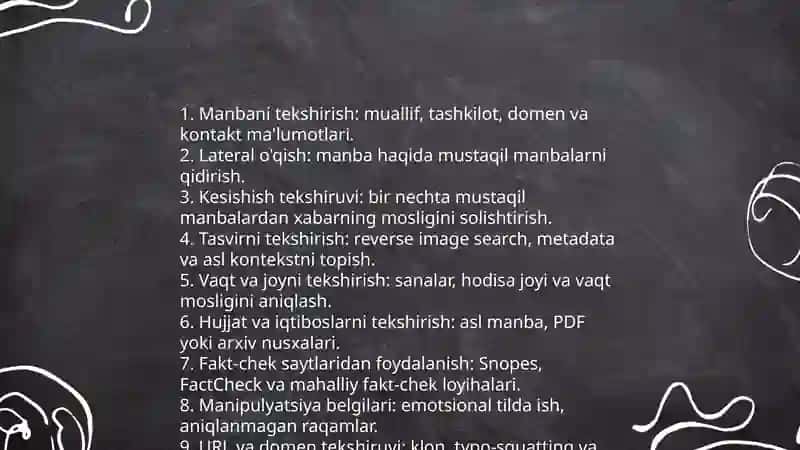 Feyk xabar yoki yolgʻon axbarotga qarshi immunitetni shakllantirish 4