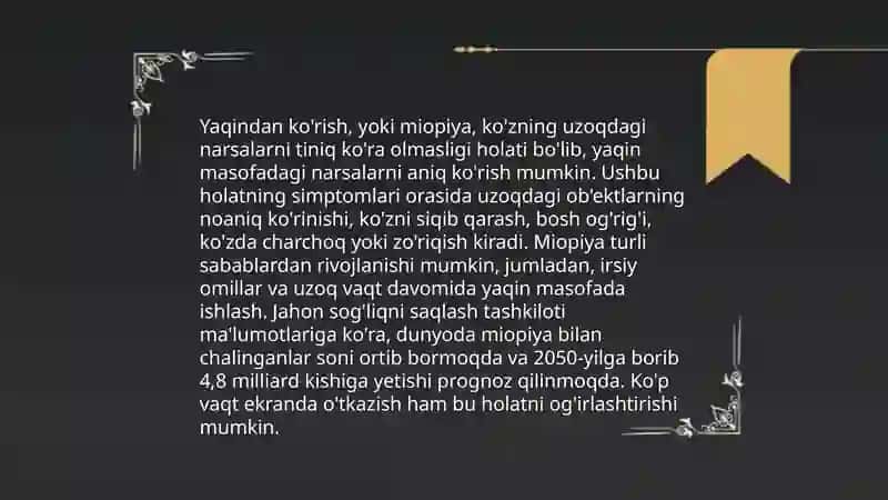 Yaqindan ko'rish va uni oldini olish 4