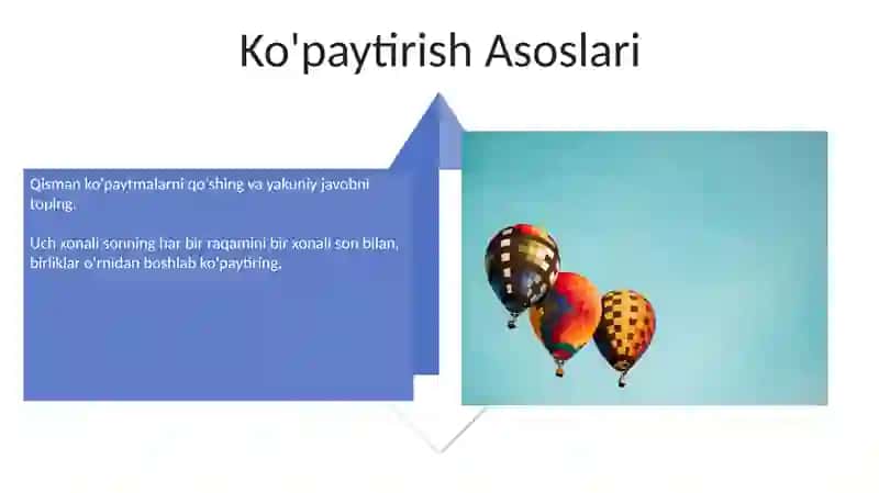 Uch xonali sonni bir xonali songa koʻpaytirish 4