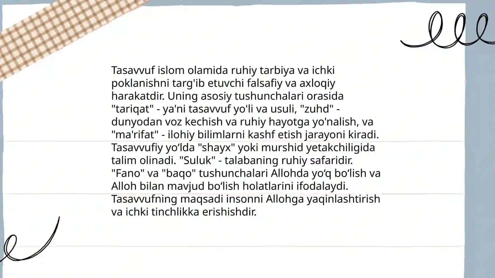 Tasavvuf ta'limoti va uning vujudga kelishi 4