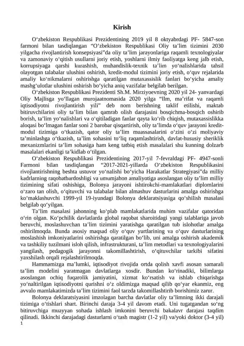 Ixtisoslikka kirish 4
