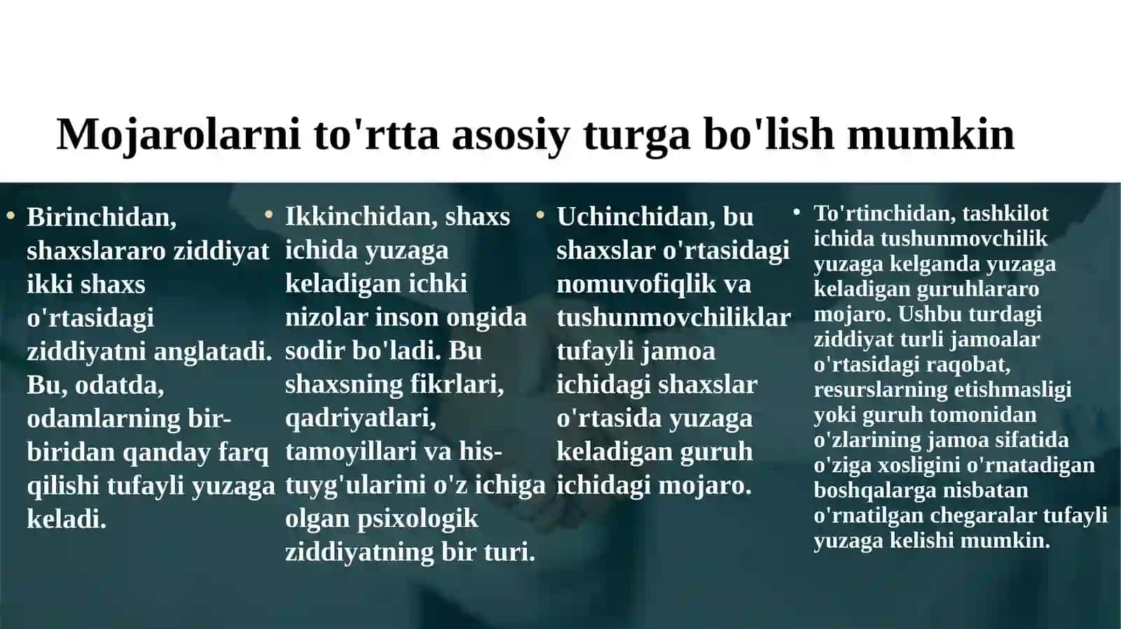 Nizolarga bo'lgan hal etish tartibi 4