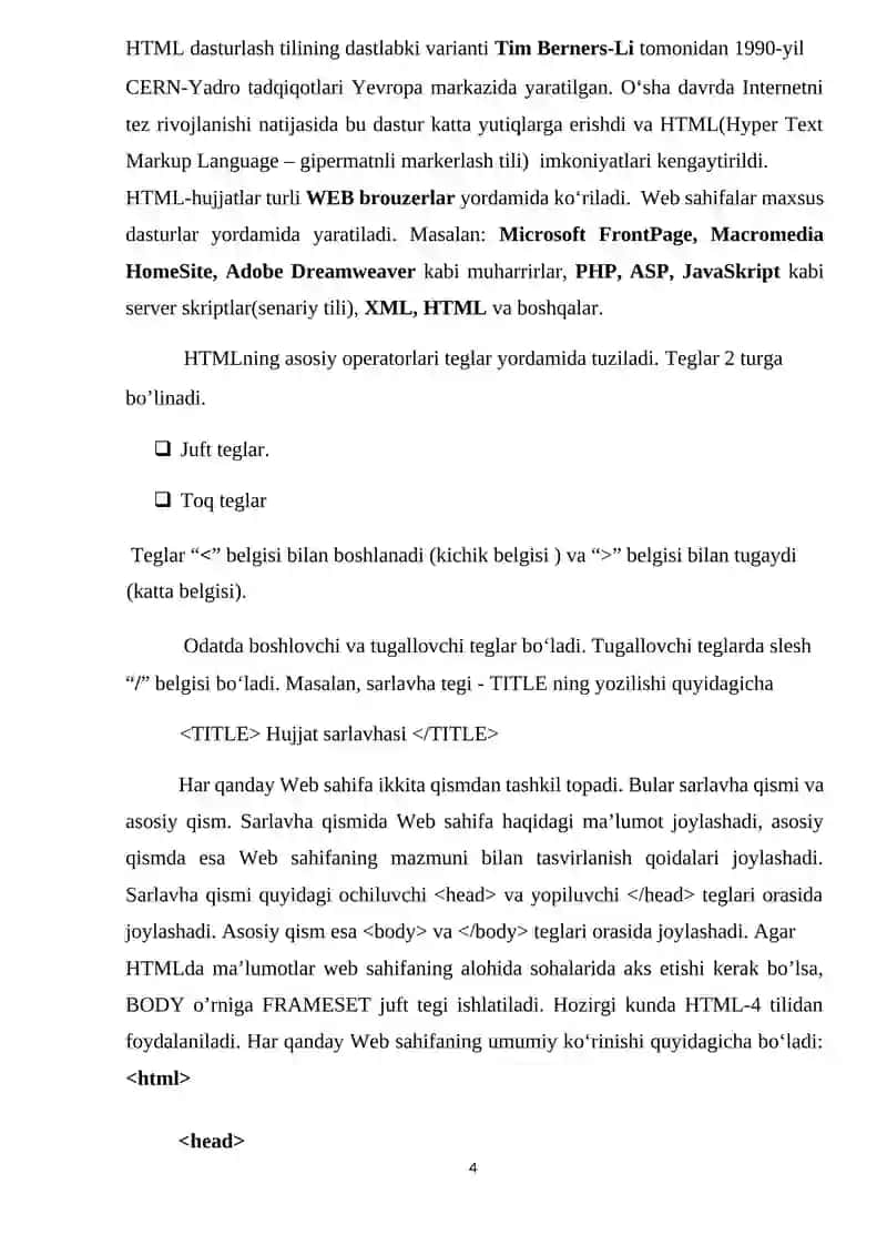 HTML ва JavaScript ning location, history, navigator obektlari va uning metodi 4