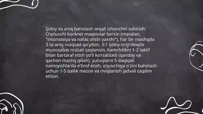 O'quvchilarda kuylashga ishonchni shakllantirish 4
